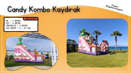 Candy Kombo Kaydırak - Şişme Oyuncak Kiralama İzmir Organizasyon