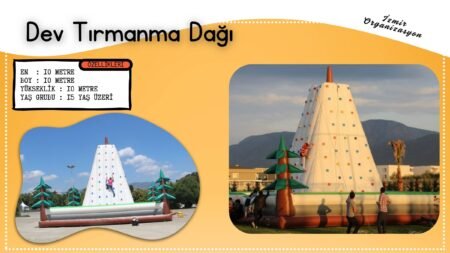 Dev Tırmanma Dağı Kaydırak Şişme Oyuncak Kiralama İzmir Organizasyon