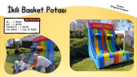 İkili Basket Potası - Şişme Oyuncak Kiralama İzmir Organizasyon