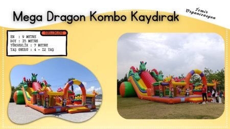 Mega Dragon Kombo DEv Kaydırak - Şişme Oyuncak Kiralama İzmir Organizasyon